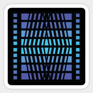 “Dimensional Portal” - V.2 Blue - (Geometric Art) (Dimensions) - Doc Labs Sticker